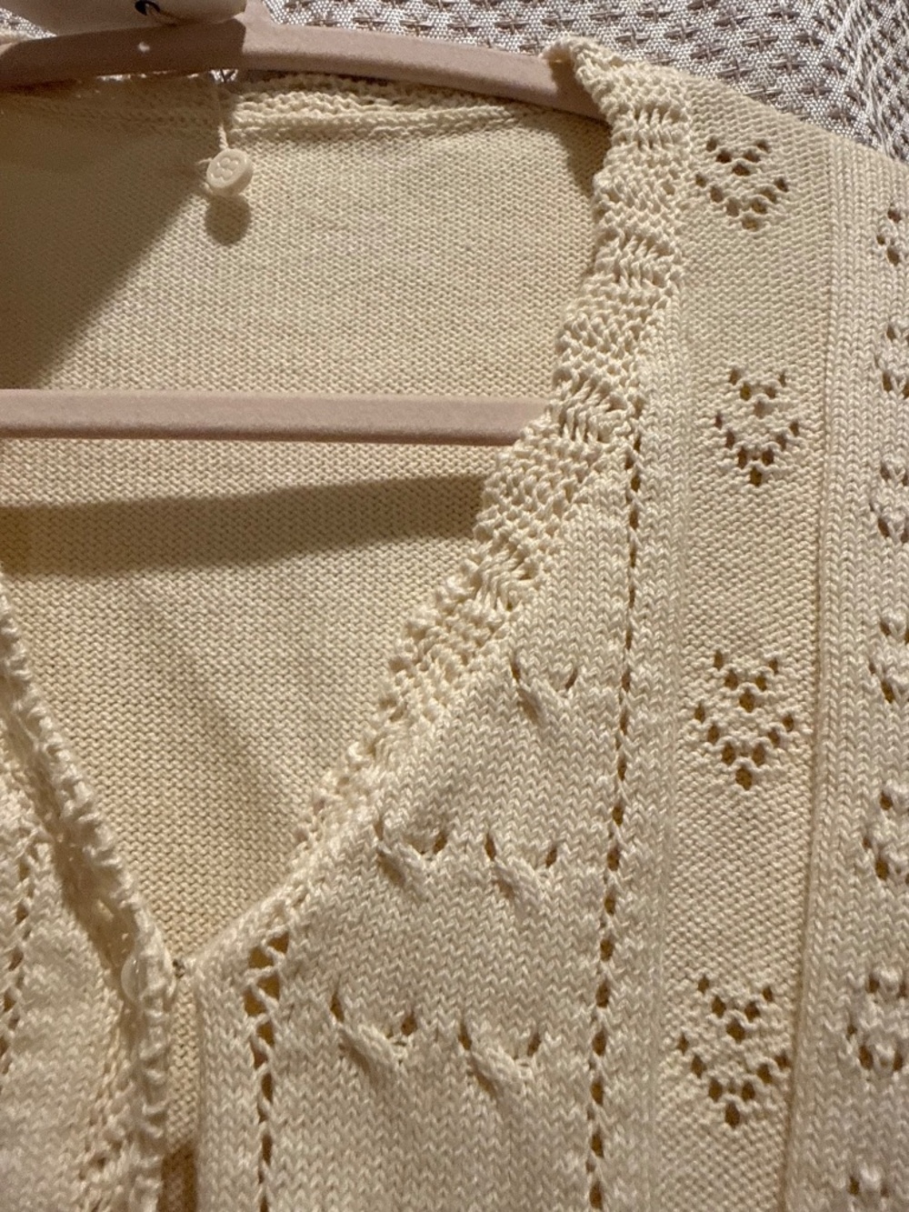Beautiful clasic cardigan, cream - Picture 7 of 8